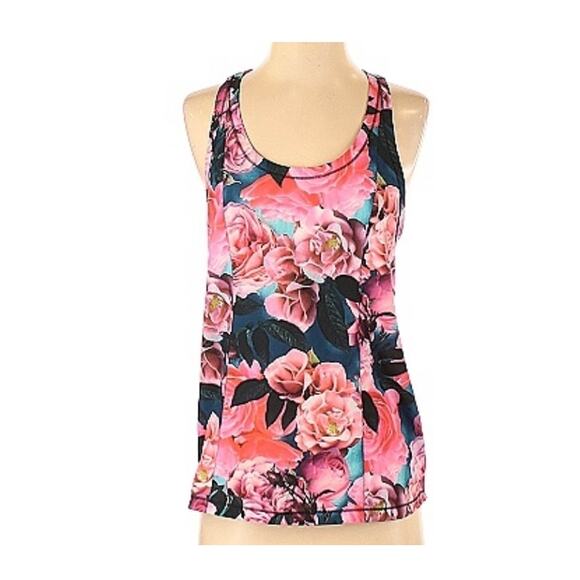 Lululemon Lightened Up Singlet Secret Garden (pink)/ Black Size 6 - Picture 1 of 4